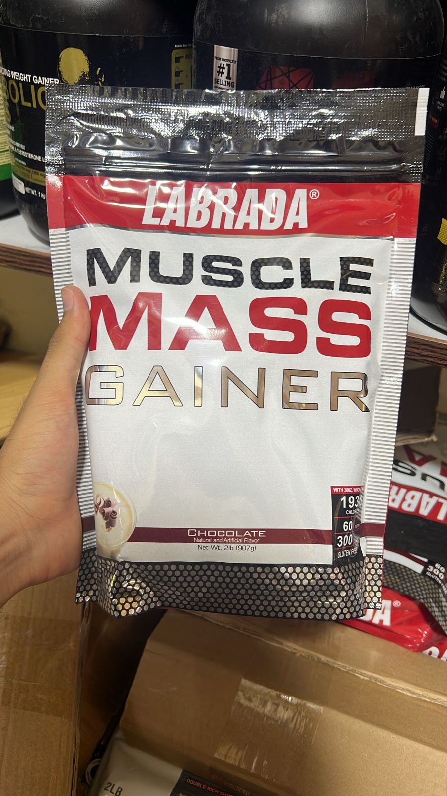 Labrada Muscle Mass Gainer Premium High-Calorie Shake – 2 LBS (907g) - Image 3